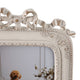 Ural 5x7 Photo Frame | Carved Floral Motifs Beaded Edges | Ivory Resin