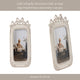 Ural 5x7 Photo Frame | Carved Floral Motifs Beaded Edges | Ivory Resin