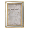 4x6 Photo Frame | Gold Beaded Polyresin Design | Vintage Mirrored Edges