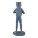 Tyrn Standing Reading Frog Garden Statue | Metallic Gray Resin 18"