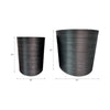 Outdoor Garden Planters Set of 2 | Textured Black Resin | 19 & 21"