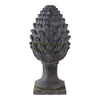 Artichoke Garden Finial Statue | 30" Rustic Moss Gray Finish Polyresin