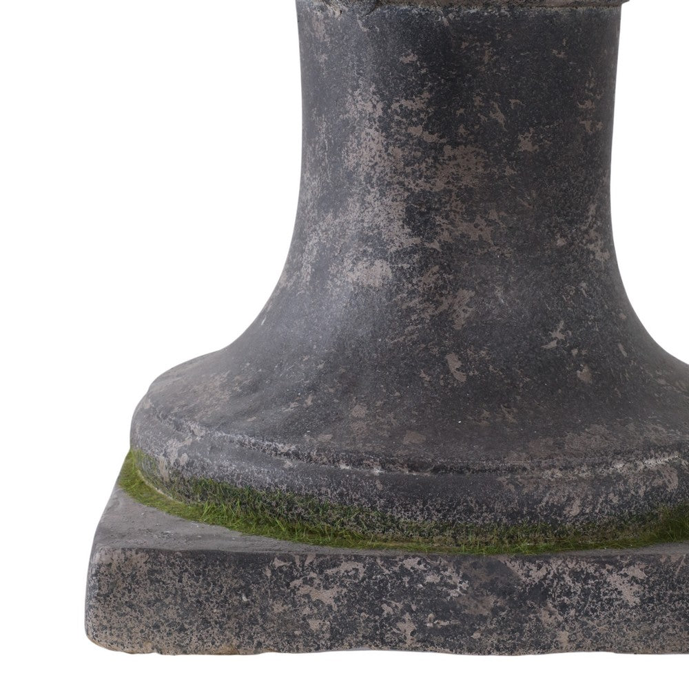 Artichoke Garden Finial Statue | 30" Rustic Moss Gray Finish Polyresin