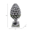 Artichoke Garden Finial Statue | 30" Rustic Moss Gray Finish Polyresin