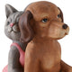 Arlin Statuette Dog & Cat on Solar Scooter | Multi Color Polyresin 17"