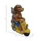 Arlin Statuette Dog & Cat on Solar Scooter | Multi Color Polyresin 17"