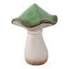 Outdoor Decor Garden Mushroom Statuary | 16" Green White Resin