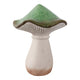 Outdoor Decor Garden Mushroom Statuary | 16" Green White Resin
