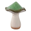 Outdoor Decor Garden Mushroom Statuary | 16" Green White Resin