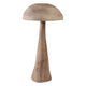 Outdoor Garden Decorative Mushroom | Brown Wood Grain Finish | 32"