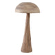 Outdoor Garden Decorative Mushroom | Brown Wood Grain Finish | 32"