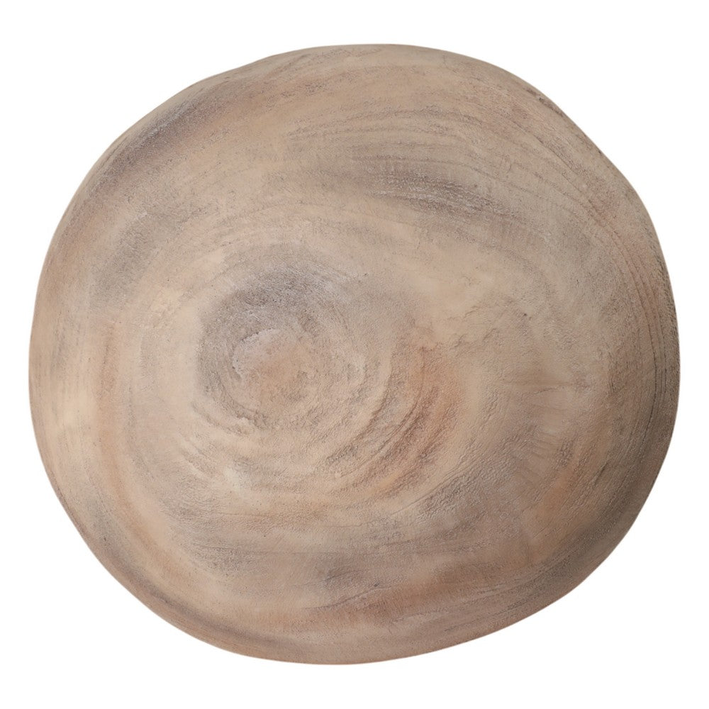 Outdoor Garden Decorative Mushroom | Brown Wood Grain Finish | 32"