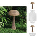 Outdoor Garden Decorative Mushroom | Brown Wood Grain Finish | 32"