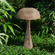Outdoor Garden Decorative Mushroom | Brown Wood Grain Finish | 32"