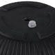Mackz Set of 3 Round Planters | Vertical Ribbed Black Resin | 11,14,18"