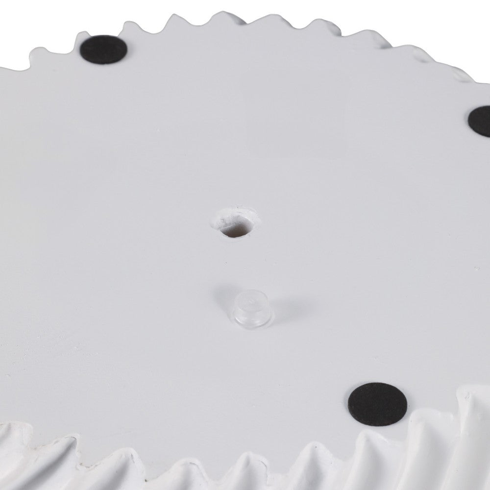 Kime Planter Set of 2 | Deep Sculpted Ribbed Wave Pattern | White | 8,12"