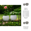 Kime Planter Set of 2 | Deep Sculpted Ribbed Wave Pattern | White | 8,12"