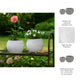 Kime Planter Set of 2 | Deep Sculpted Ribbed Wave Pattern | White | 8,12"