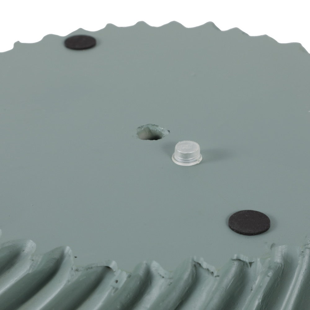 Kime Outdoor Planter Set of 2 | Sculpted Ribbed Wave Pattern | Sage Green