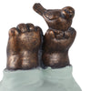 Decorative Hippo Garden Statue | Joyful Feet in The Air | 17" Bronze