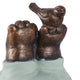 Decorative Hippo Garden Statue | Joyful Feet in The Air | 17" Bronze