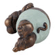 Decorative Hippo Garden Statue | Joyful Feet in The Air | 17" Bronze