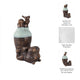 Decorative Hippo Garden Statue | Joyful Feet in The Air | 17" Bronze
