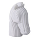 Orany Modern Horse-Head Sculpture | Carved Details | White Resin 12"