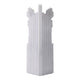Orany Modern Horse-Head Sculpture | Carved Details | White Resin 12"