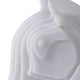 Orany Modern Horse-Head Sculpture | Carved Details | White Resin 12"