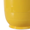 Ceramic Planter Set of 2 | Floral Wavy Rim & Ribbed Texture | Bright Yellow