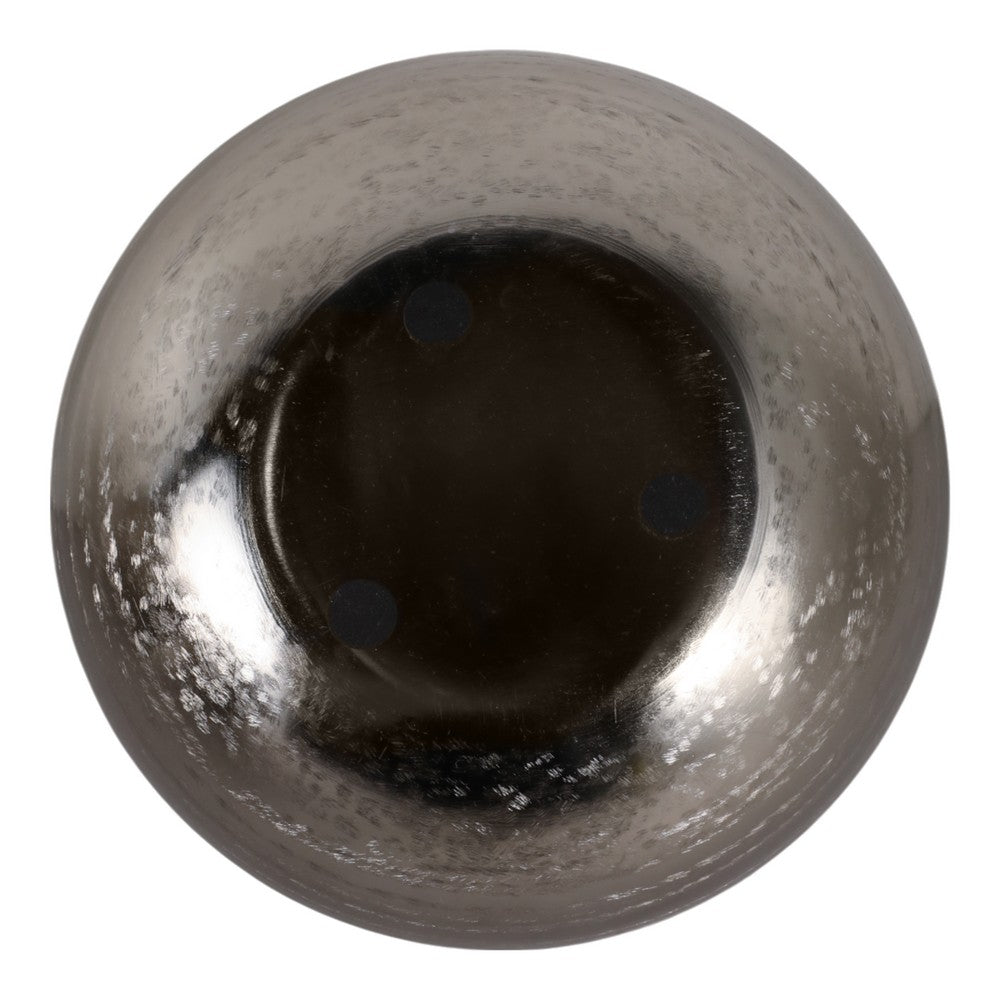 3pc Outdoor Garden Planters | Silver Hammered Finish | 9 | 12 | 14"