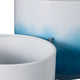 Planter on Stand Set of 2 | Raised Design | Blue & White Gradient | Iron