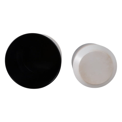 Outdoor Planter Set of 2 | Modern Cylindrical Brown Ombre | Black Stand