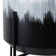 Outdoor Decorative Planters Set of 2 | White Brushstrokes Art | Black Iron