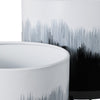 Outdoor Decorative Planters Set of 2 | White Brushstrokes Art | Black Iron