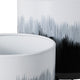 Outdoor Decorative Planters Set of 2 | White Brushstrokes Art | Black Iron
