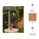 Hanging Wind Chime | Beaded Mosaic Hummingbird | Green Wood | Gold Bells
