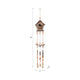 Decorative Birdhouse Wind Chime | Beaded & Bell Accent | 38" Brown