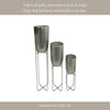 Garden Planter Set of 3 | Silver Iron X Frames | 15/20/27"