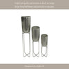 Garden Planter Set of 3 | Silver Iron X Frames | 15/20/27"