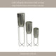 Garden Planter Set of 3 | Silver Iron X Frames | 15/20/27"