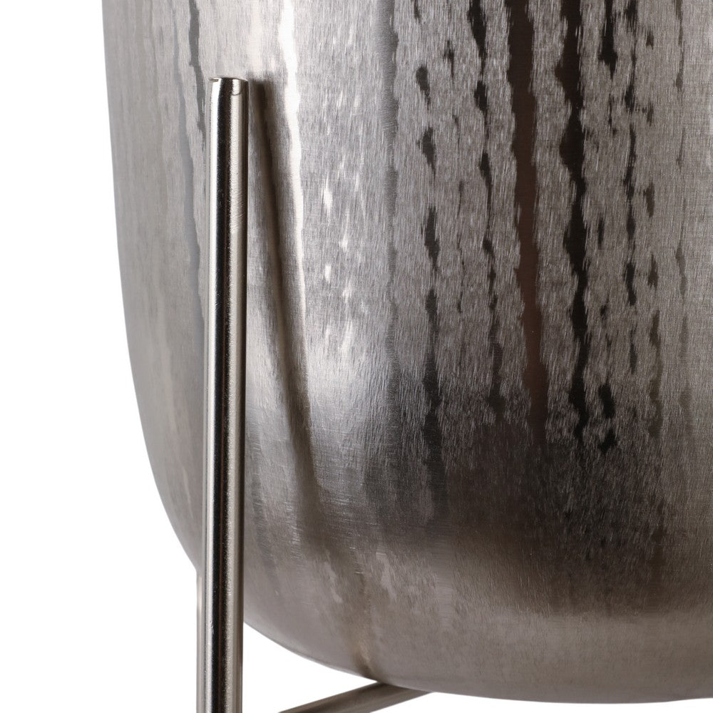 Garden Planter Set of 3 | Silver Iron X Frames | 15/20/27"