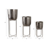 Garden Planter Set of 3 | Silver Iron X Frames | 15/20/27"