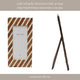 5x7 Accent Photo Frame | Brown Wood Frame with Ivory Diagonal Lines