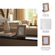 5x7 Accent Photo Frame | Brown Wood Frame with Ivory Diagonal Lines