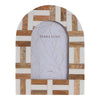 Decorative Arch Photo Frame | Ivory Resin & Brown Wood Inlay | 4 x 6"
