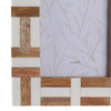 Decorative Arch Photo Frame | Ivory Resin & Brown Wood Inlay | 4 x 6"