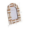Decorative Arch Photo Frame | Ivory Resin & Brown Wood Inlay | 4 x 6"