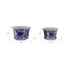 Xian Chinoiserie Planters Set of 2 | Blue Motifs | White Ceramic 10 13"